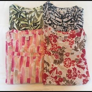 Bundle of 4 JM Collection Short Sleeve tops, EUC